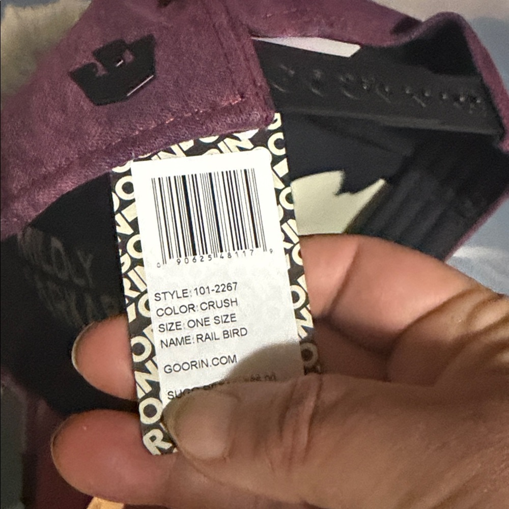 Maroon Cat Patch Cap denim. Goorin bros - Picture 3 of 3